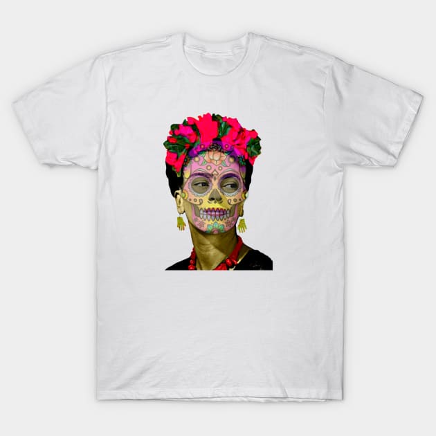 Frida Kahlo Sugar Skull T-Shirt by FridaBubble